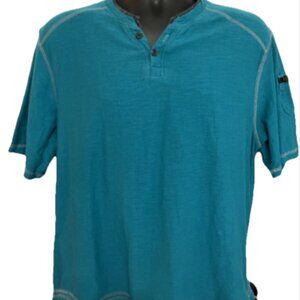 Zero Nineteen Men's XL Short Sleeve Button Crew Neck Multicolor Tee